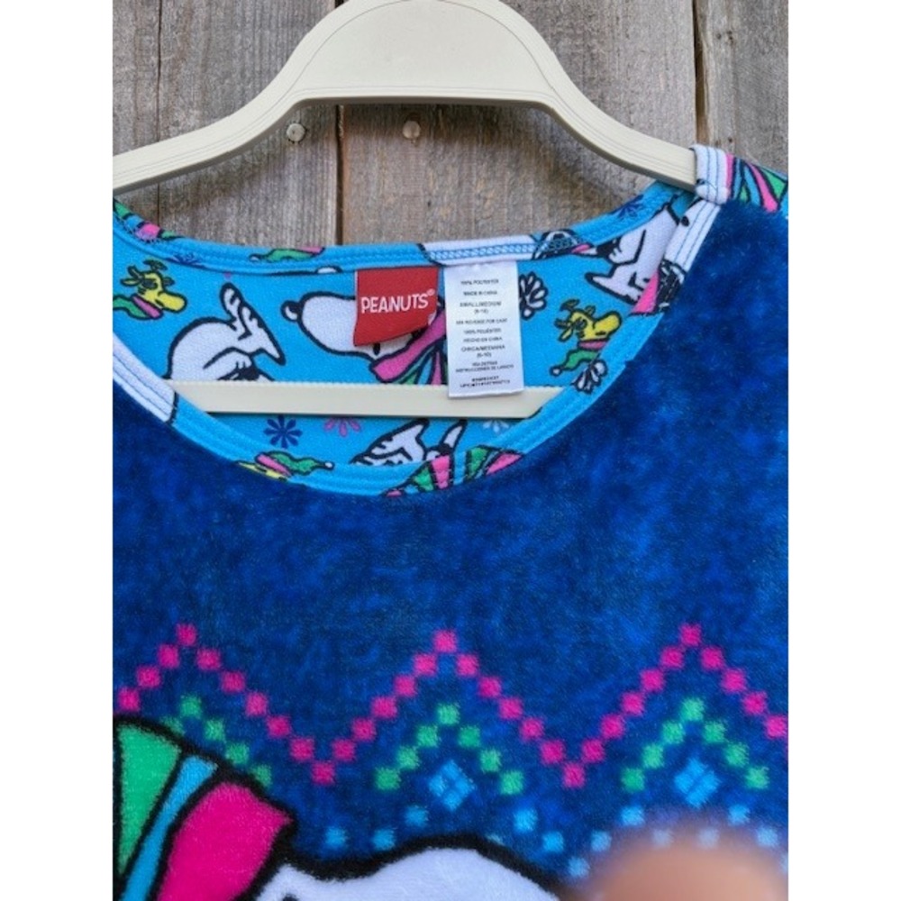 Peanuts Snoopy Holiday Nightgown Sleep Shirt Festive Loungewear Small/Medium - Picture 3 of 3